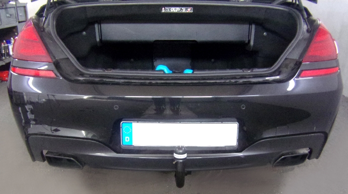 Anhängerkupplung für BMW-6er Gran Coupe F06 m. M- Performance, nur für Heckträgerbetrieb, Montage nur bei uns im Haus, Baureihe 2012-2015 V-abnehmbar