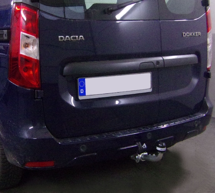 Anhängerkupplung für Dacia-Dokker nicht LPG Gasfahrzeuge, Baureihe 2017- abnehmbar