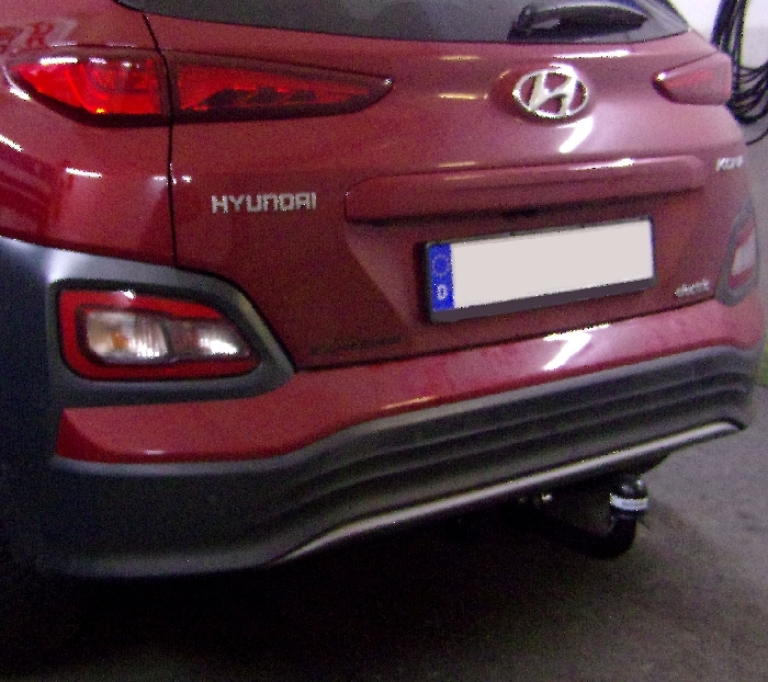 Anhängerkupplung für Hyundai-Kona Elektro mit Anhängelastfreigabe ab Werk, Fzg. mit E-satz Vorbereitung, Baureihe 2018-2023 V-abnehmbar