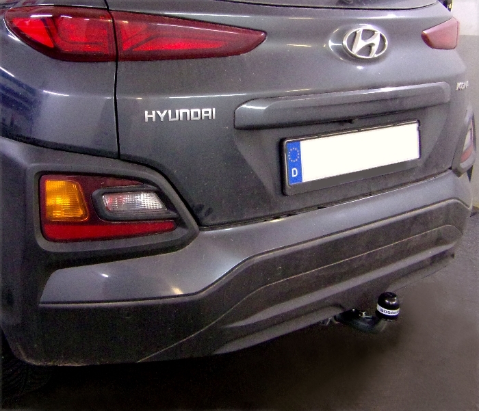 Anhängerkupplung für Hyundai-Kona Fzg. ohne E-satz Vorbereitung, spez. AdBlue, spez. Hybrid, Baureihe 2017-2023 abnehmbar