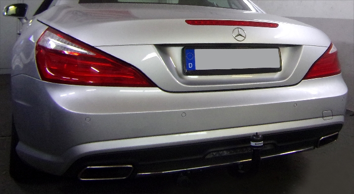 Anhängerkupplung für Mercedes-SL R 231, mit Sportpaket, nur für Heckträgerbetrieb, Montage nur bei uns im Haus, Baureihe 2012- V-abnehmbar