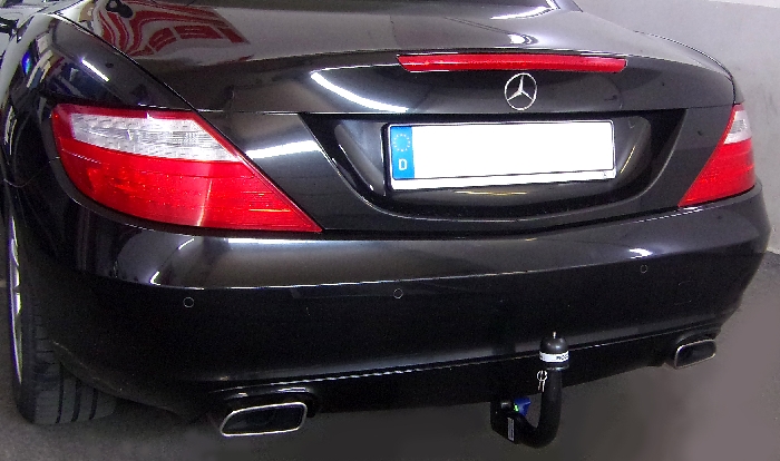 Anhängerkupplung für Mercedes-AMG-AMG SLK 55 R172 Roadster Ausführung SLK 55, nur für Heckträgerbetrieb, Montage nur bei uns im Haus, Baureihe 2011-2016 V-abnehmbar