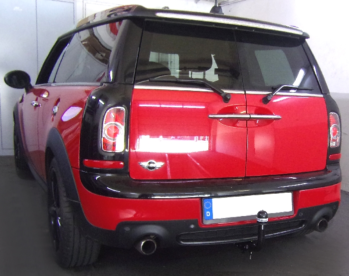 Anhängerkupplung für MINI-Clubman Kombi R55 Cooper S Clubman, Fzg. o. Anhängelastfreigabe, nur für Heckträgerbetrieb, Montage nur bei uns im Haus, Baureihe 2010-2014 V-abnehmbar