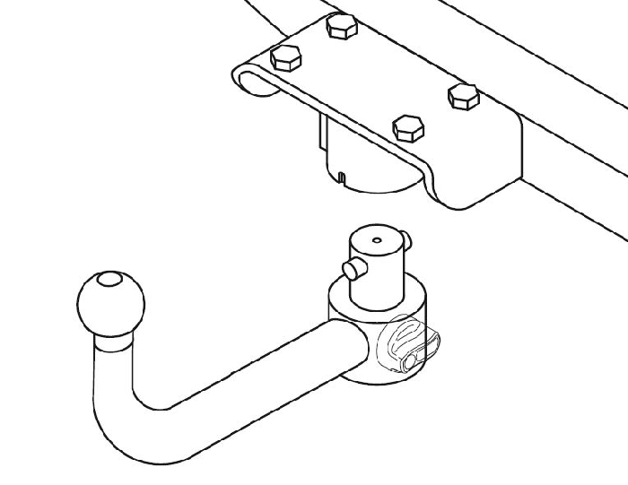 Anhängerkupplung für Renault-Scenic Scenic I, RX4, Baureihe 2000-2003 V-abnehmbar