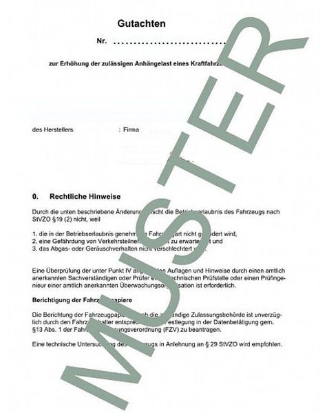 Anhängelast erhöhen für Mercedes Vito (Typ 639), Bj. 09.2003-10.2014 (Gutachten)