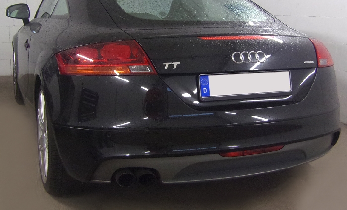 Anhängerkupplung für Audi-TT 8J, spez. TTS, nur für Heckträgerbetrieb, Montage nur bei uns im Haus, Baureihe 2007-2014 V-abnehmbar