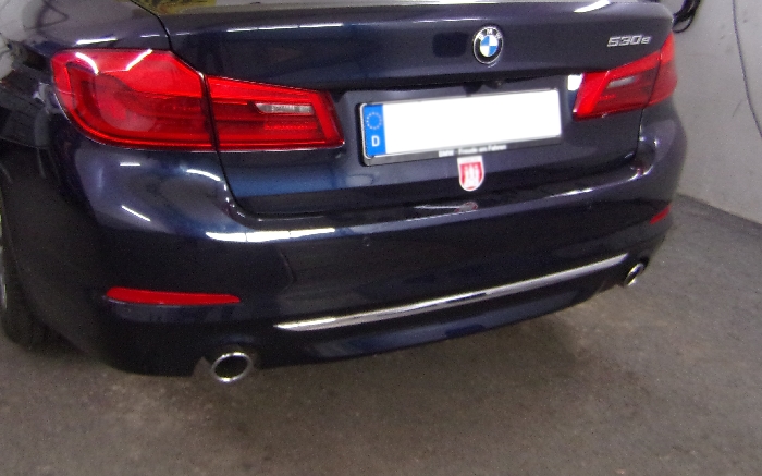 Anhängerkupplung für BMW-5er Limousine G30, speziell 530e mit Sportpaket, nur für Heckträgerbetrieb, Baureihe 2019-2024 V-abnehmbar