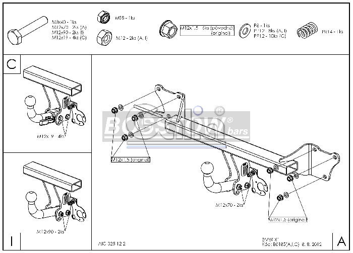 Anhängerkupplung für BMW-X1 E84 Geländekombi, Baureihe 2009- starr