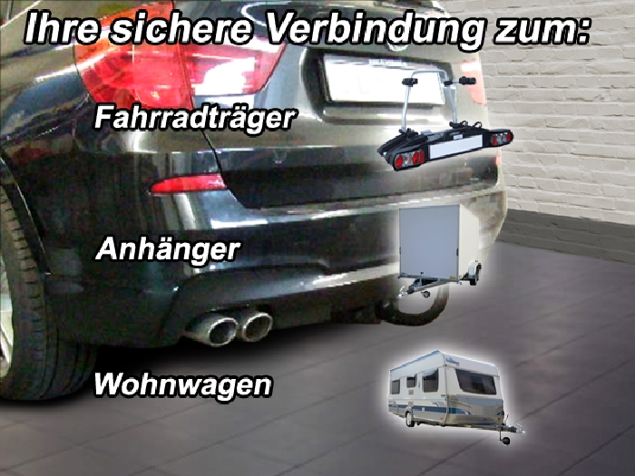 Anhängerkupplung für BMW-X3 E83 Geländekombi, spez. M- Paket, Baureihe 2004-2010 V-abnehmbar