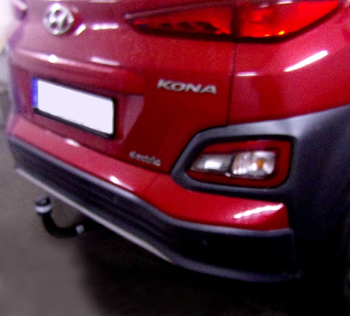 Anhängerkupplung für Hyundai-Kona Elektro ohne E-Satz Vorbereitung, nur für Heckträgerbetrieb, Baureihe 2018-2023 V-abnehmbar