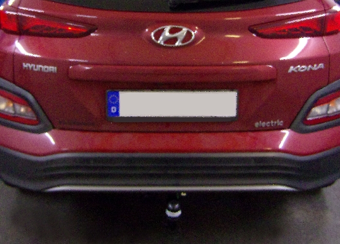 Anhängerkupplung für Hyundai-Kona Elektro, mit Anhängelastfreigabe ab Werk, Fzg. mit E-satz Vorbereitung,, Baureihe 2018-2023 V-abnehmbar