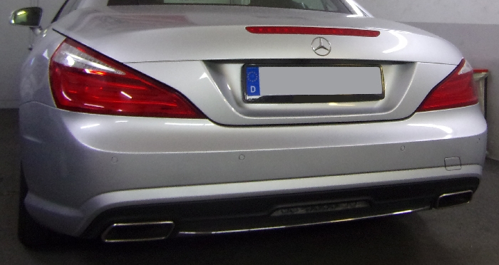 Anhängerkupplung für Mercedes-SL R 231, mit Sportpaket, nur für Heckträgerbetrieb, Montage nur bei uns im Haus, Baureihe 2012- V-abnehmbar