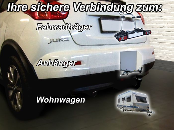 Anhängerkupplung für Nissan-Juke 2WD, nicht Nismo, Baureihe 2010-2014 V-abnehmbar
