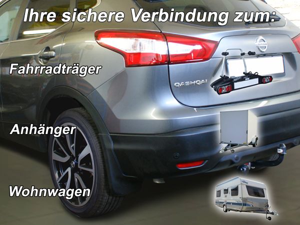 Anhängerkupplung für Nissan-Qashqai spez. Adblue, Baureihe 2019-2021 starr