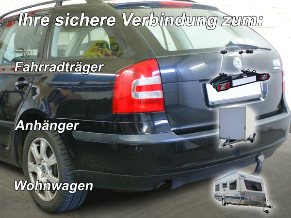 Anhängerkupplung für Skoda-Octavia 1Z Kombi, nicht 4x4, nicht RS, Baureihe 2005-2007 starr