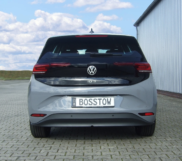 Anhängerkupplung für VW-ID 3 Heckträgeraufnahme, nur für Heckträgerbetrieb, Montage nur bei uns im Haus, Baureihe 2020-2023 V-abnehmbar