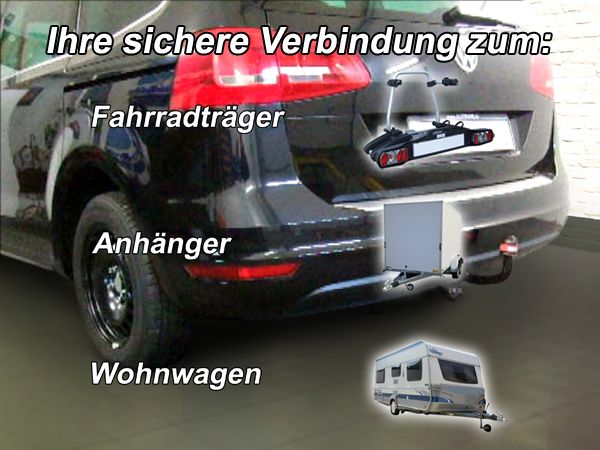 Anhängerkupplung für VW-Sharan inkl. 4x4, Baureihe 2010-2012 starr