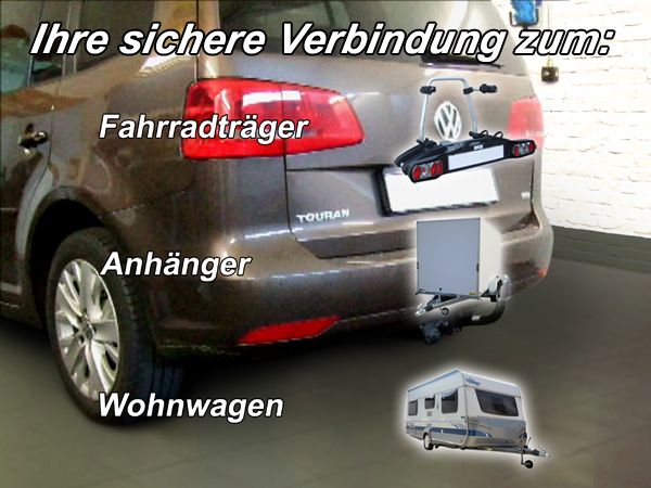 Anhängerkupplung für VW-Touran Van, auch f. Modell Cross, Baureihe 2010-2015 starr
