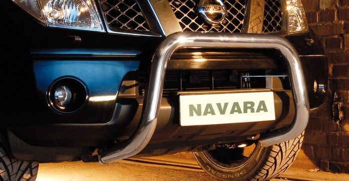 Frontschutzbügel Kuhfänger Bullfänger für Nissan Navara 2010-2015, Steelbar 70mm, schwarz beschichtet