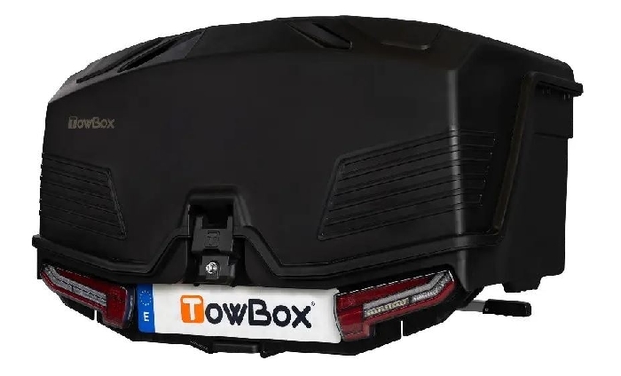 TowBox System BOX System BOX V5, schwarz, Toplader AHK Lastenträger m. Heckbox