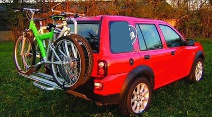 Jeep Wrangler (JK), 5-T Kombi Bj. 2007-2013, kompatibler Fabbri Gringo Fahrradträger f. 2 Fahrräder