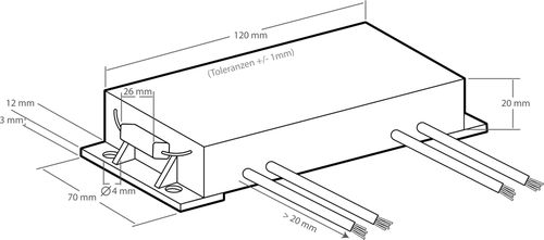 Spannungswandler 24V auf 12V Festeinbau 3A