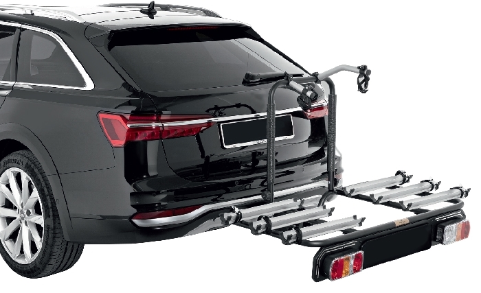 Modula RE-CARGO BOX, Komplettsystem inkl. RE-CARGO BIKE für 3 Fahrräder (B-Ware) AHK Lastenträger m. Heckbox