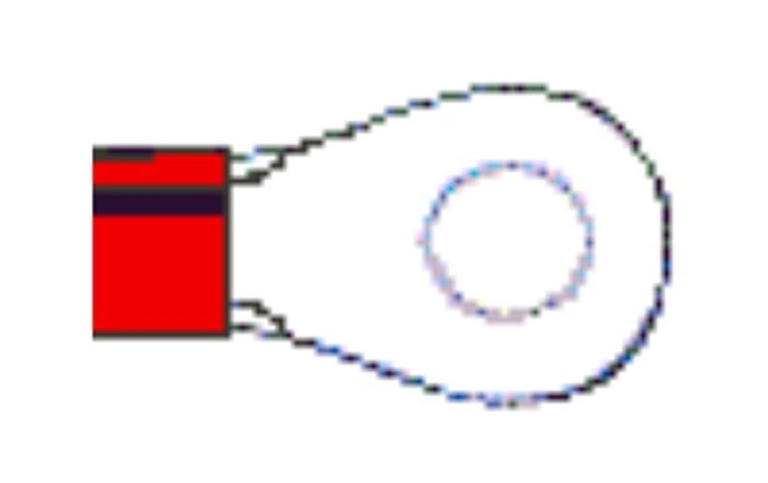 Ringkabelschuh rot, bis 1,5qmm, 6mm, Lieferumfang 100 Stk