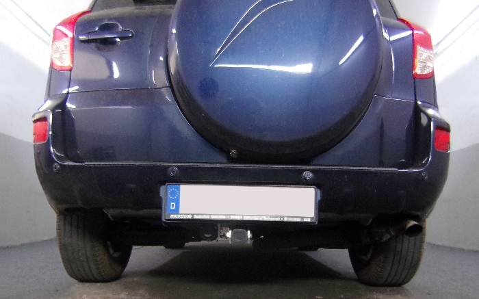 Anhängerkupplung für Toyota-RAV 4 III (XA3) Fzg. m. Nummernschild im Stossfänger, Baureihe 2006-2008 abnehmbar