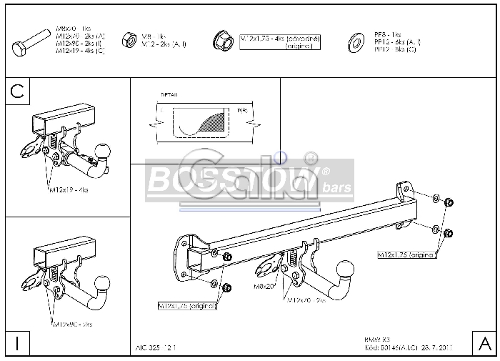 Anhängerkupplung für BMW-X3 E83 Geländekombi, Baureihe 2004-2010 abnehmbar