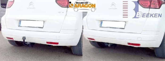 Anhängerkupplung für Citroen-C4 5 türig, Baureihe 2010-2020 abnehmbar