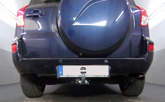 Anhängerkupplung für Toyota-RAV 4 III (XA3) Fzg. m. Nummernschild im Stossfänger, Baureihe 2006-2008 abnehmbar