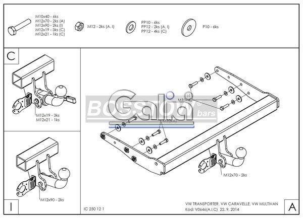 Anhängerkupplung für VW-Transporter T5, Kasten Bus Kombi, inkl. 4x4, Baureihe 2003-2009 abnehmbar