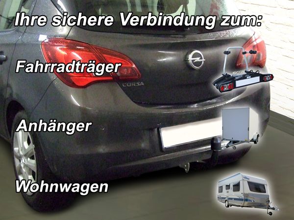 Anhängerkupplung Opel-Corsa D, Fließheck, Baureihe 2006-2010 Ausf.: starr