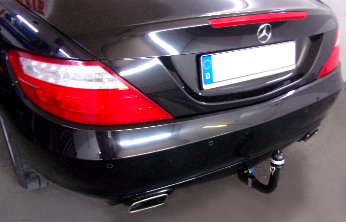 Anhängerkupplung für Mercedes-AMG-AMG SLK 55 R172 Roadster Ausführung SLK 55, nur für Heckträgerbetrieb, Montage nur bei uns im Haus, Baureihe 2011-2016 V-abnehmbar