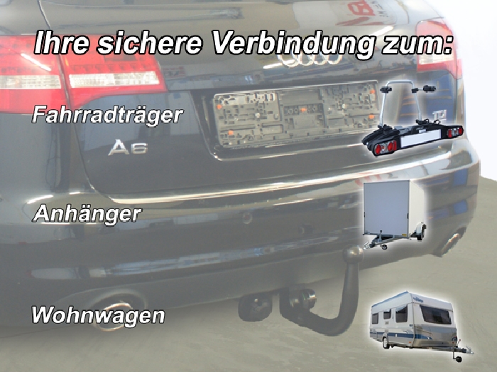 Anhängerkupplung für Audi-A6 Avant 4G2/4G, C7, Quattro, Baureihe 2011-2014 V-abnehmbar