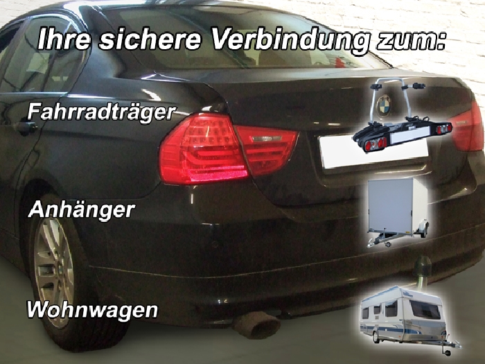 Anhängerkupplung für BMW-3er Limousine E90, Baureihe 2010- abnehmbar