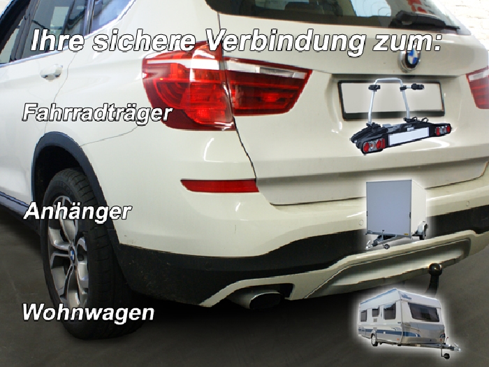 Anhängerkupplung für BMW-X3 F25 Geländekombi, Baureihe 2010-2014 V-abnehmbar