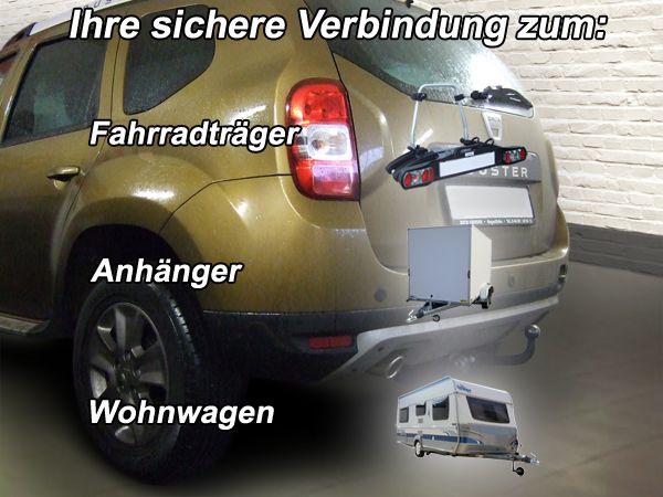 Anhängerkupplung für Dacia-Duster SUV 2WD und 4WD, Baureihe 2010-2012 starr