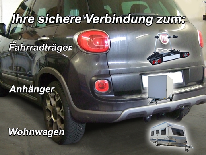 Anhängerkupplung für Fiat-500 L, Baureihe 2017-2022 V-abnehmbar