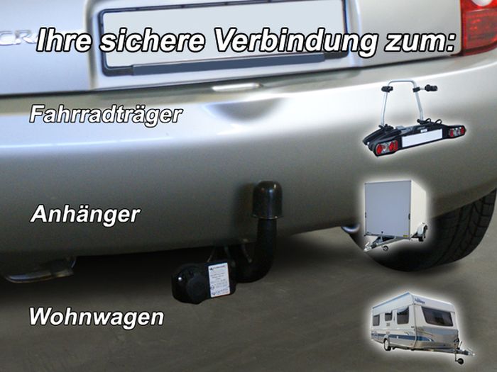 Anhängerkupplung für Nissan-Micra K12, inkl. Cabrio, Baureihe 2002-2010 starr