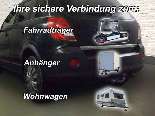 Anhängerkupplung für Opel-Antara Fzg. mit Elektrosatz Vorbereitung, Baureihe 2011-2015 starr