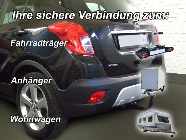 Anhängerkupplung für Opel-Mokka nicht für Fzg. mit Fahrradträgersystem Flex-Fix, ohne Elektrosatzvorb., Baureihe 2012-2016 V-abnehmbar