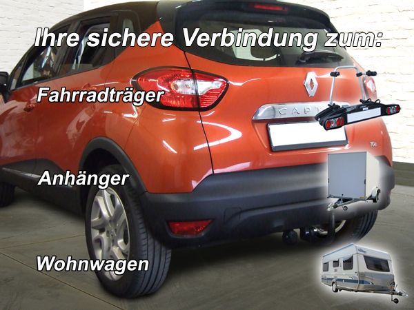 Anhängerkupplung für Renault-Captur, Baureihe 2013-2019 V-abnehmbar