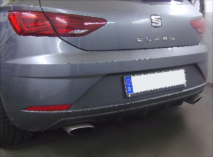 Anhängerkupplung für Seat-Leon Fließheck Typ 5F, spez. Cupra 2WD, Baureihe 2017-2020 V-abnehmbar