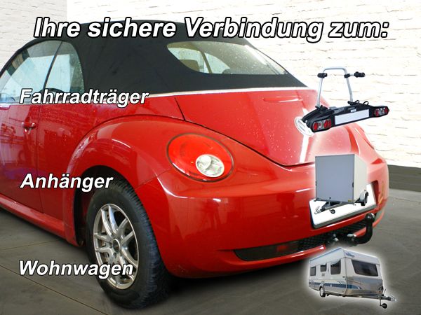 Anhängerkupplung für VW-Beetle incl. Cabrio, nicht für Fzg. mit Parktronic, Baureihe 2005-2011 abnehmbar