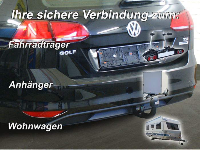 Anhängerkupplung für VW-Golf VII Variant, Baureihe 2012-2014 V-abnehmbar