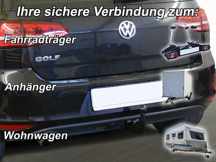 Anhängerkupplung für VW-Golf VII Limousine, nicht 4x4, Baureihe 2017- V-abnehmbar