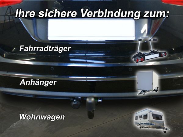 Anhängerkupplung für VW-Touran Van, auch f. Modell Cross, Baureihe 2010-2015 V-abnehmbar